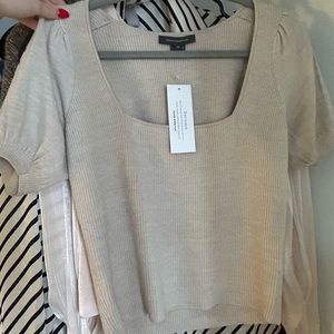 French Connection Tan sweater Top